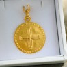 medaille de bapteme croix primitive