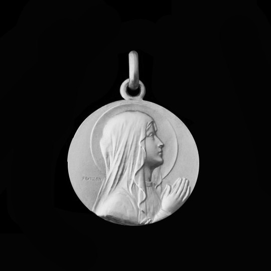 medaille bapteme vierge