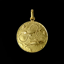 médaille signe poissons 