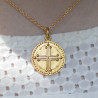 croix baptême or
