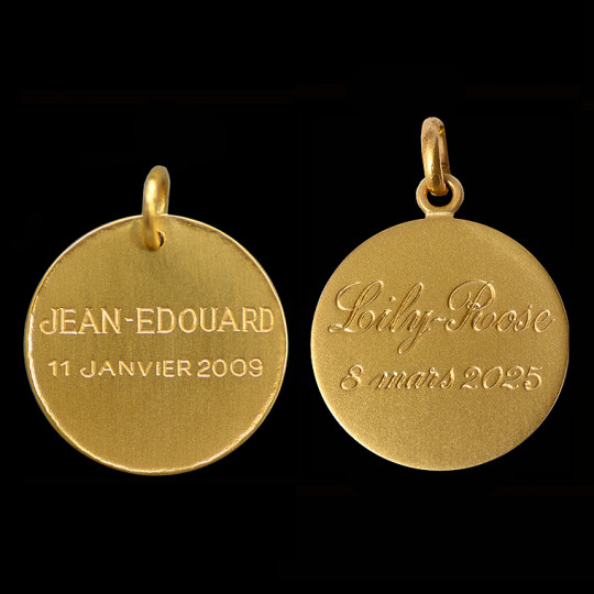 Prénom Composé + Date en Lettres (mois) écriture bâton / anglaise