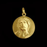 médaille jésus or