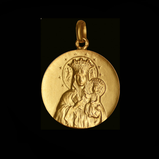 medaille vierge couronnee