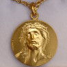 médaille jésus or