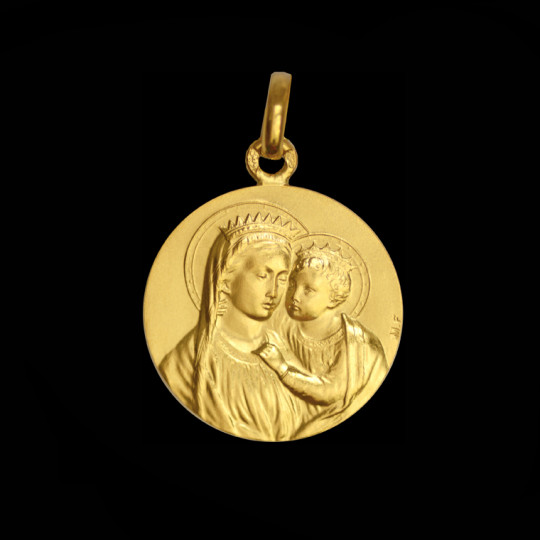 médaille Vierge couronnée à l'enfant