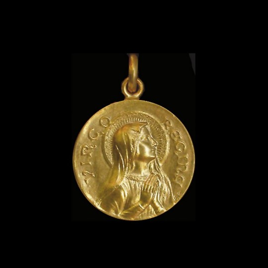 medaille bapteme vierge