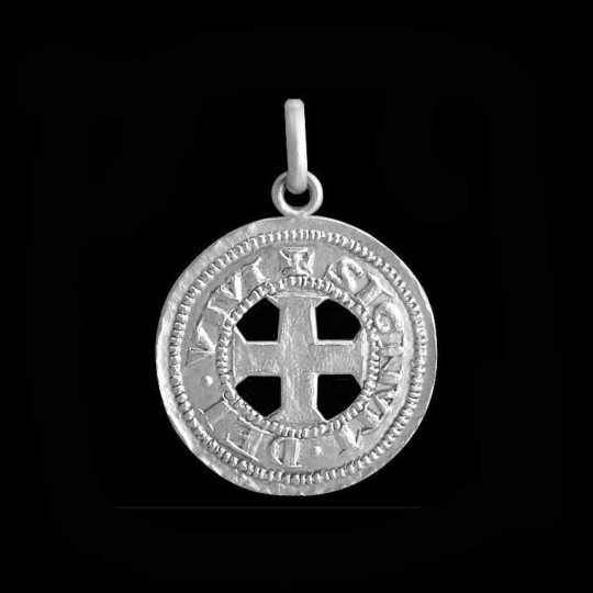 médaille de baptême argent