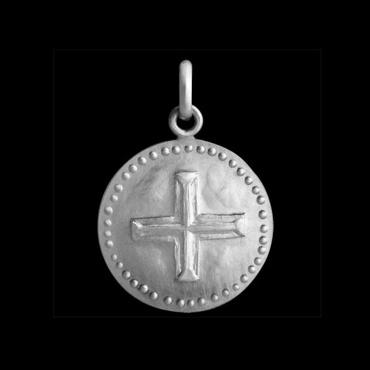 médaille de baptême croix