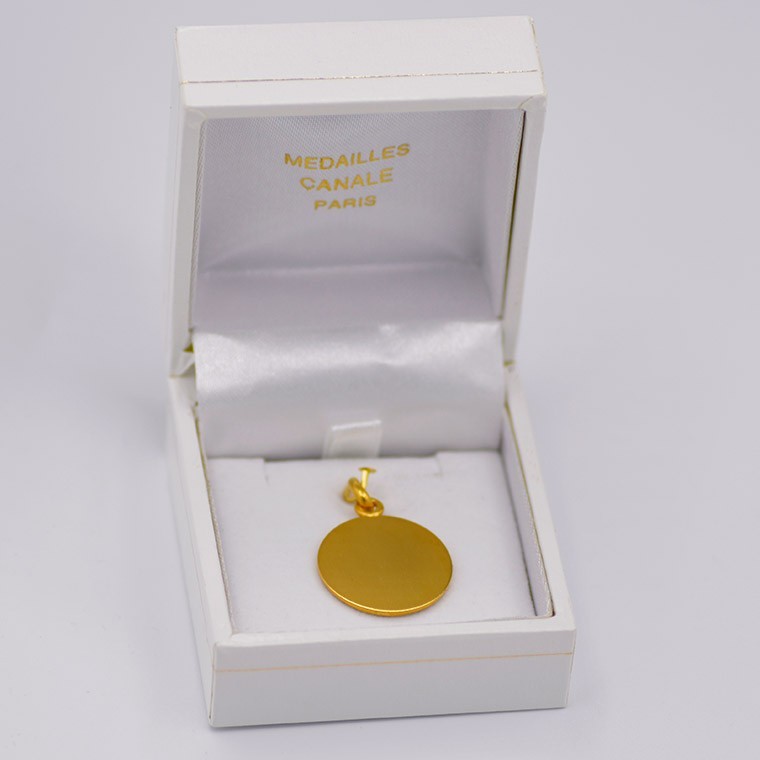 Médaille enfant Jésus nouveau né en or 18 carats, diamètre 16 mm - Medaille  Christ - Medaille bapteme - 1001 médailles