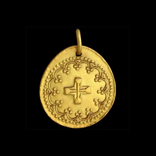 medaille bapteme croix