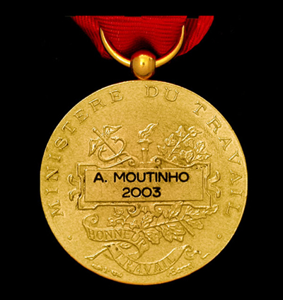 Médailles honneur du travail - revers et gravure