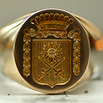 signet ring family crest