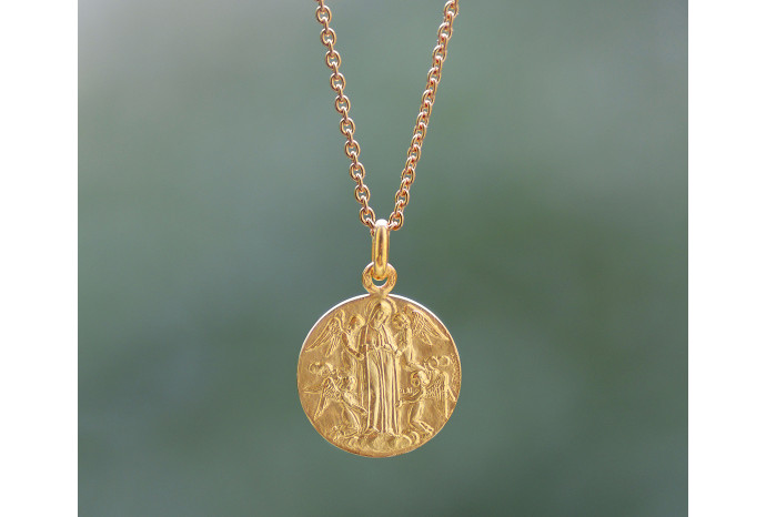 Médaille de baptême - Assomption aux quatres anges