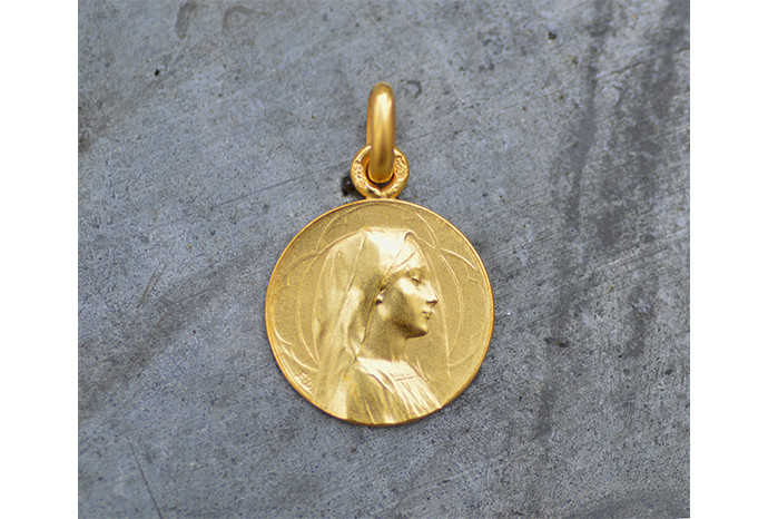 Médaille de baptême Canale - Vierge Gothique