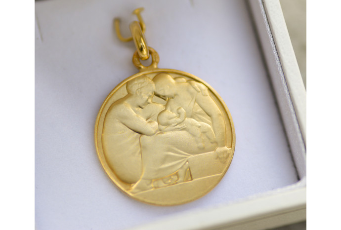 Médaille Sainte Famille Art Deco